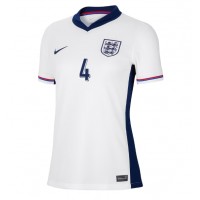 Camisa de Futebol Inglaterra Declan Rice #4 Equipamento Principal Mulheres Europeu 2024 Manga Curta
